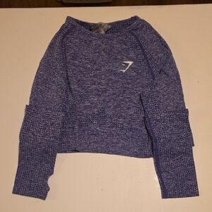 Gymshark Purple Cropped Long Sleeve Top